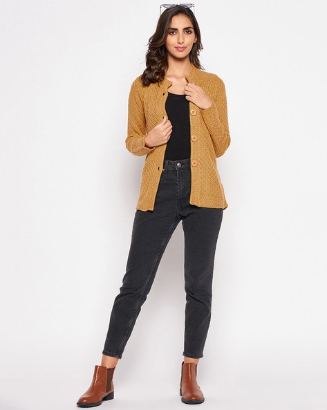 Buy Mustard Sweaters & Cardigans for Women by Cantabil Online