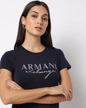 Buy Navy Blue Tshirts for Women by ARMANI EXCHANGE Online 