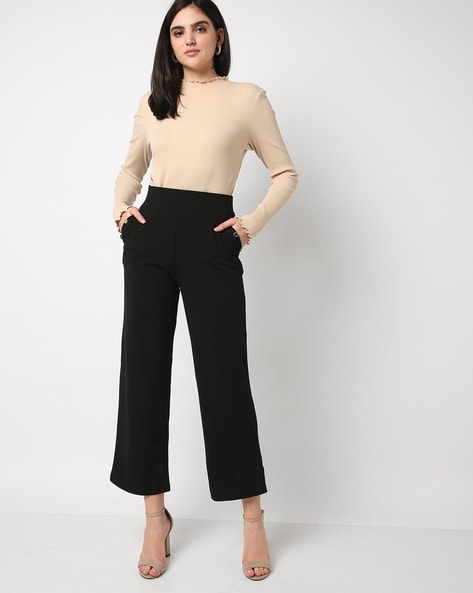 Relaxed Fit Flat-Front Pants