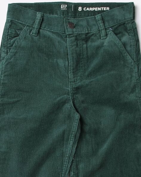Solid Green Corduroy Pants