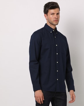 mens button collar shirts