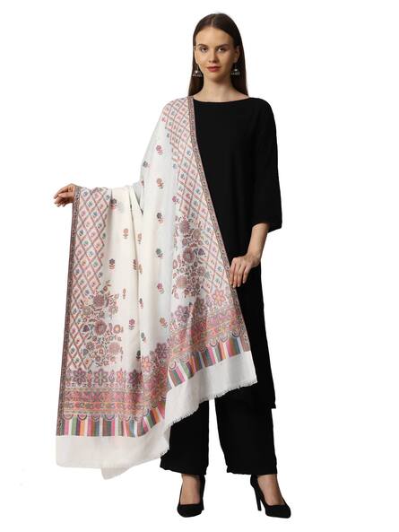 Printed Shawl with Frayed Hem Price in India