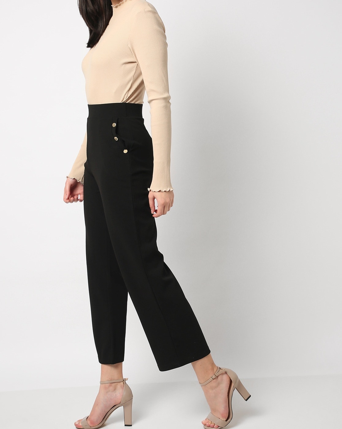 Buy Slim Fit FlatFront Trousers online  Looksgudin