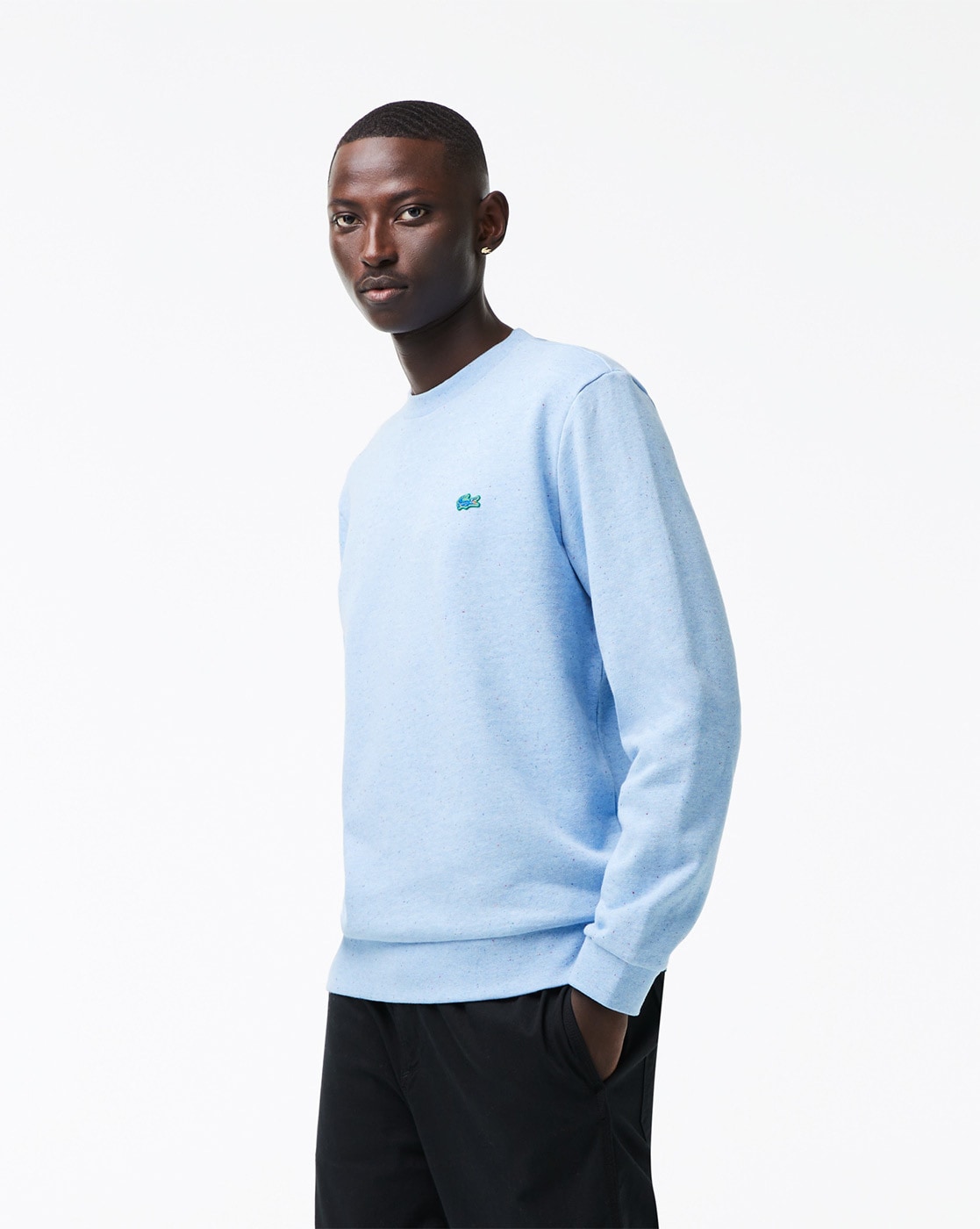 lacoste crew neck sweatshirt grey