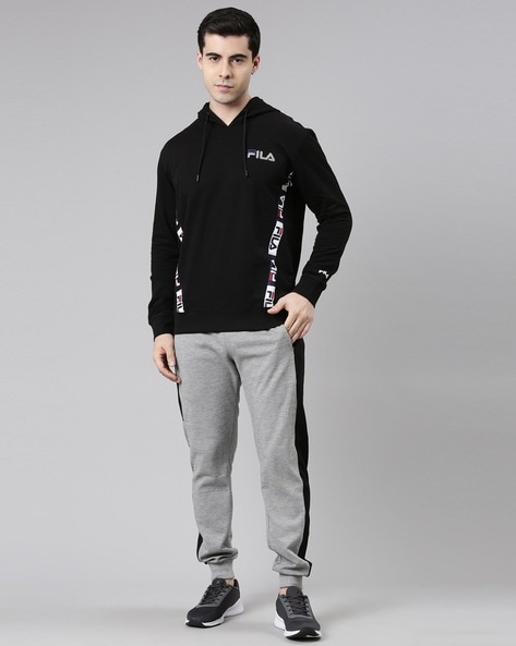 Fila hoodie mens sale black