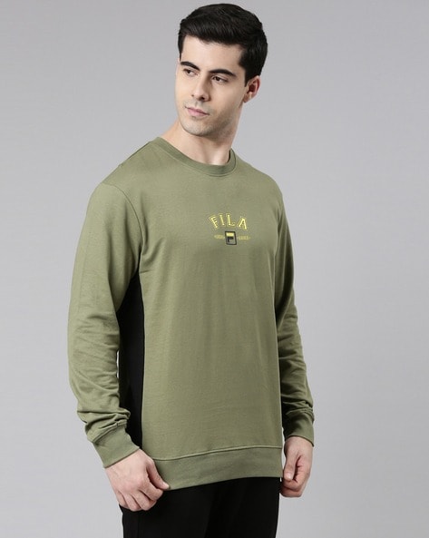 Crew-Neck Sweatshirt with Brand Print