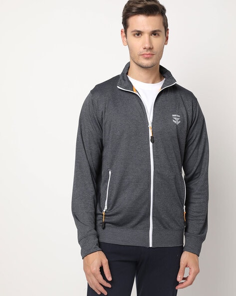 Kash Men's Long Sleeve Track Jacket with Side Stripes-Black -  PureAtlanta.com