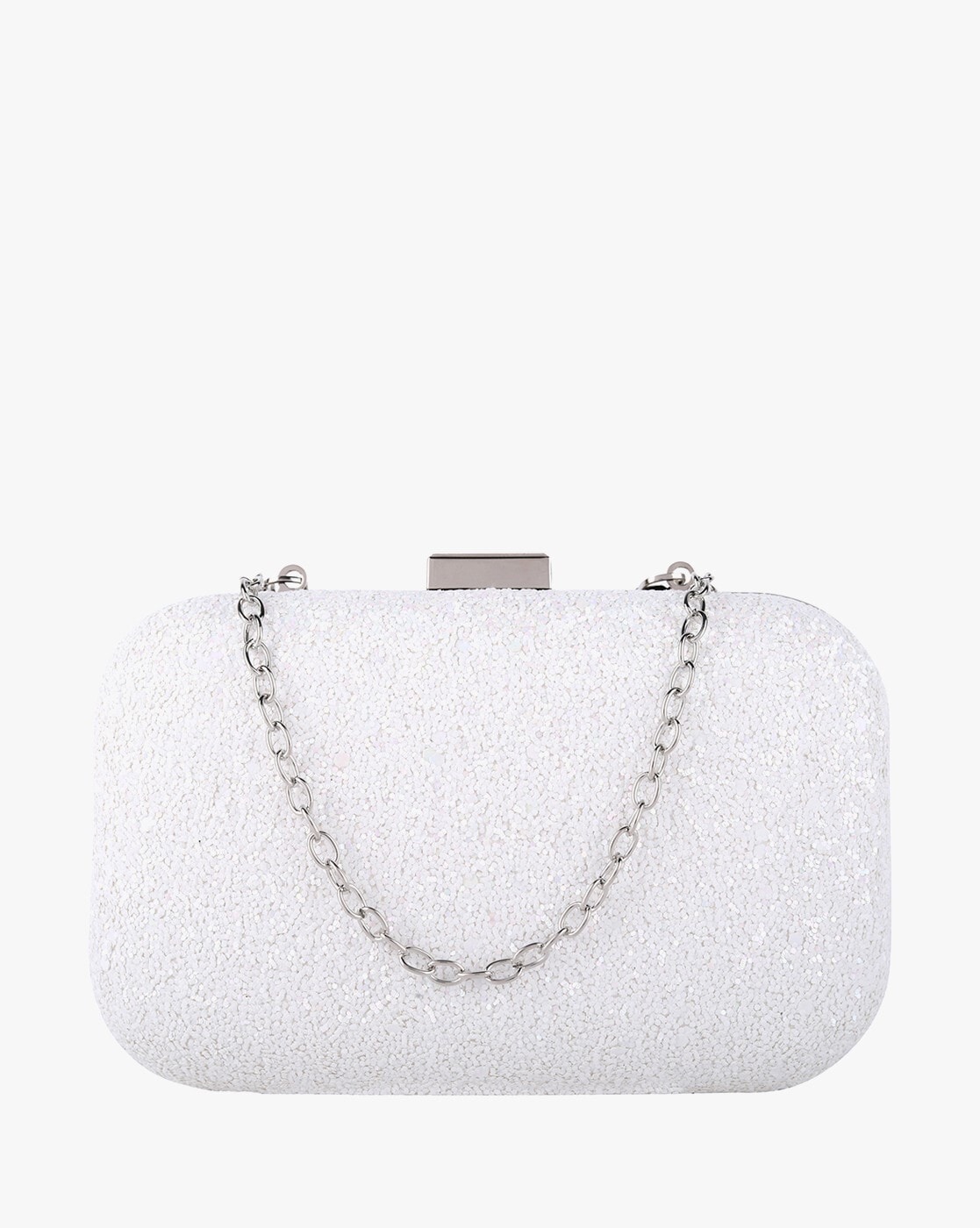 White silver clearance clutch