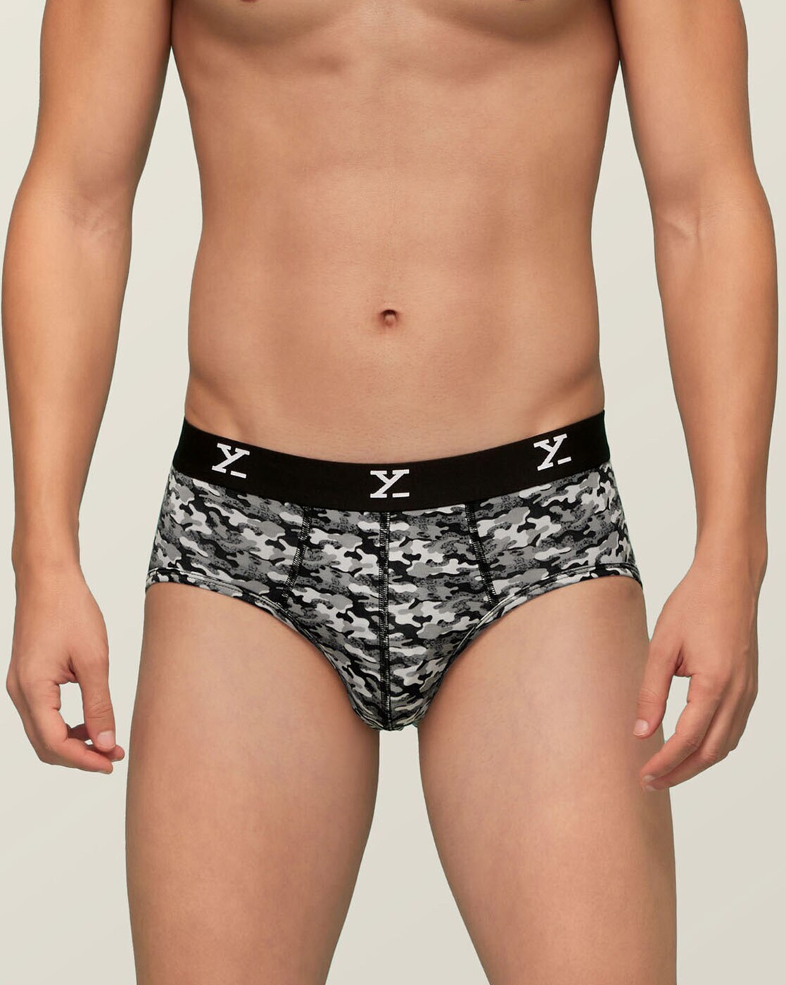 Pack of 2 Printed Briefs with Elasticated Waist Band