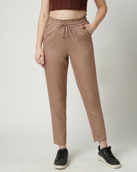 Buy Beige Trousers & Pants for Women by W Online