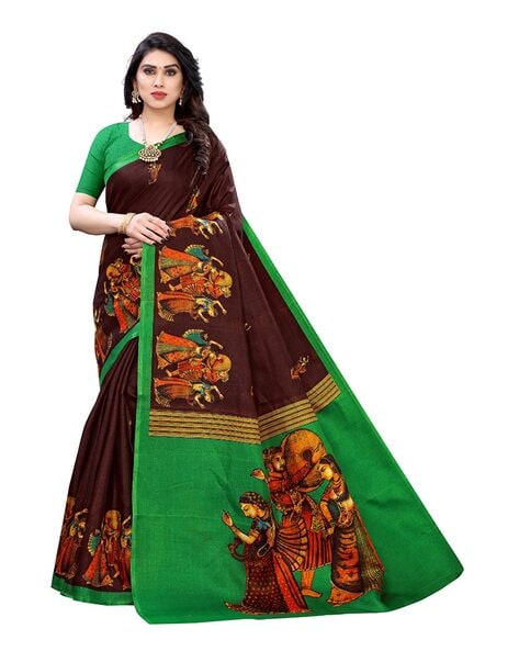 Buy Ishin Dupion Georgette Daily Wear Saree With Blouse at 69% off. |Paytm  Mall