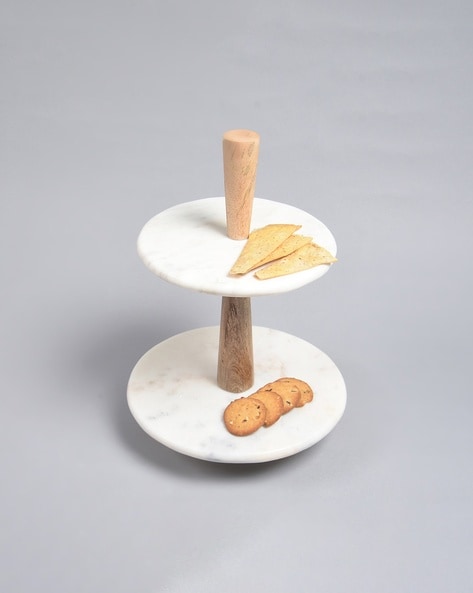 Shop Tree of Life White Marble Cake Stand for Home Online 39601635