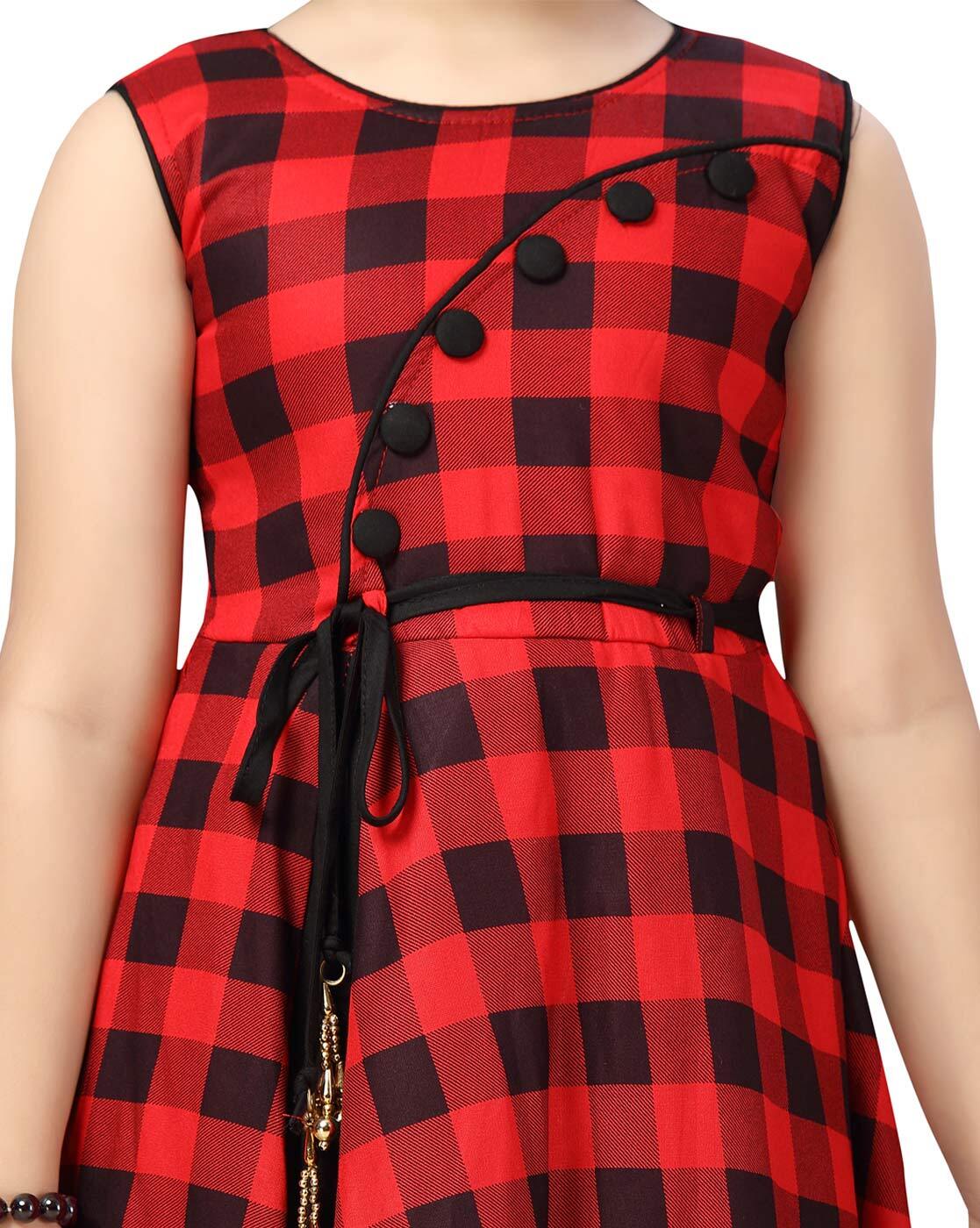 Buy One Off Shoulder Check Frock with Heart Shaped Bag Online  Tata CLiQ  Luxury