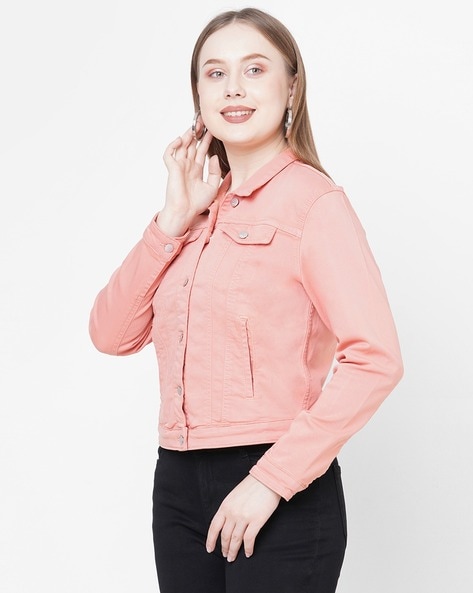 MANGO Pocketed Denim Jacket Women Jackets|akgalleria.com