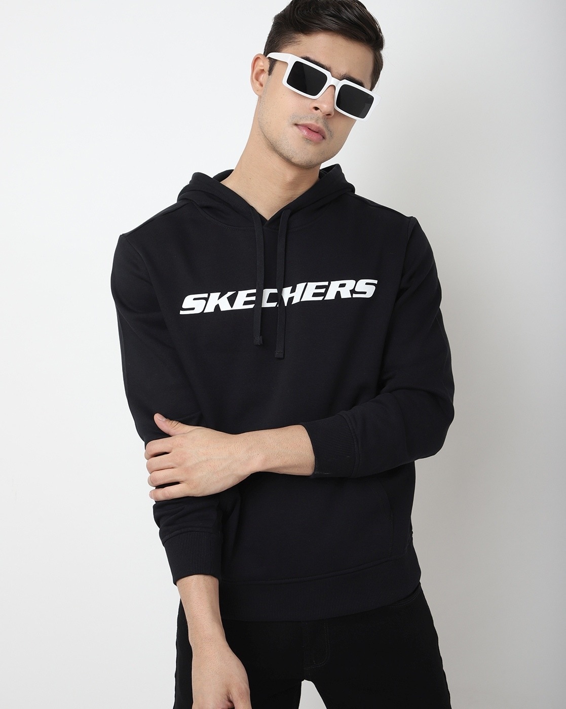 Buy Black Sweatshirt & Hoodies for Men by Skechers Online