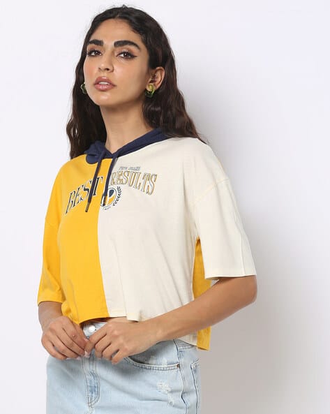 Colorblock Hooded T-shirt