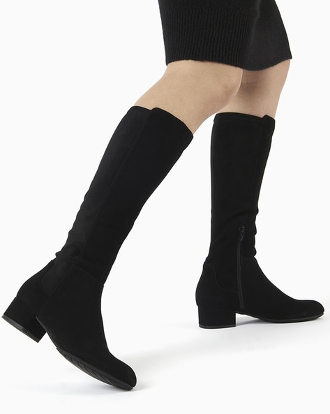 Dune long black discount boots