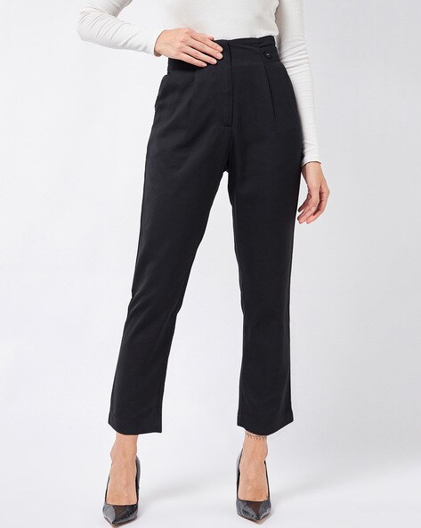 Buy Nelly Low Waist Straight Leg Pants - Black | Nelly.com
