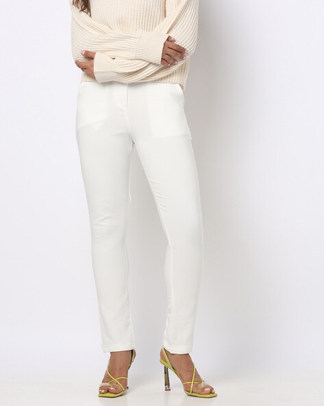 Buy Gold Trousers & Pants for Women by W Online