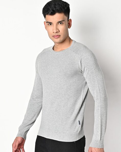 Ribbed Crew Neck Jumper