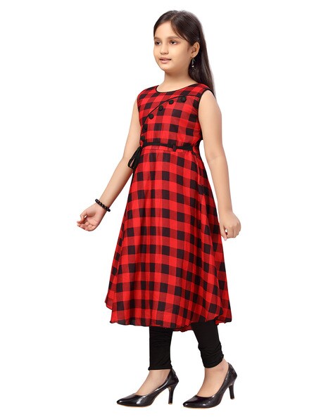 Girls red and black on sale dress