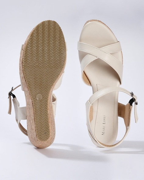 Buy Cream Heeled Sandals for Women by Marc Loire Online