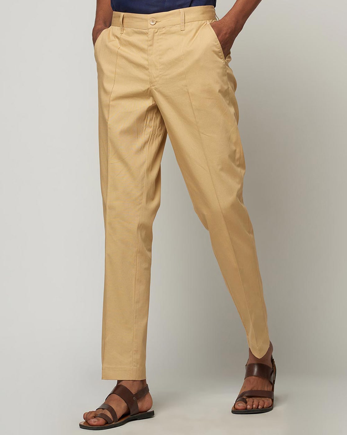 Buy Beige Cotton Regular Pant for Men Online at Fabindia | 20047126