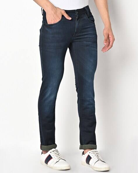 MUFTI Men Mid-Wash Super Slim Fit Jeans