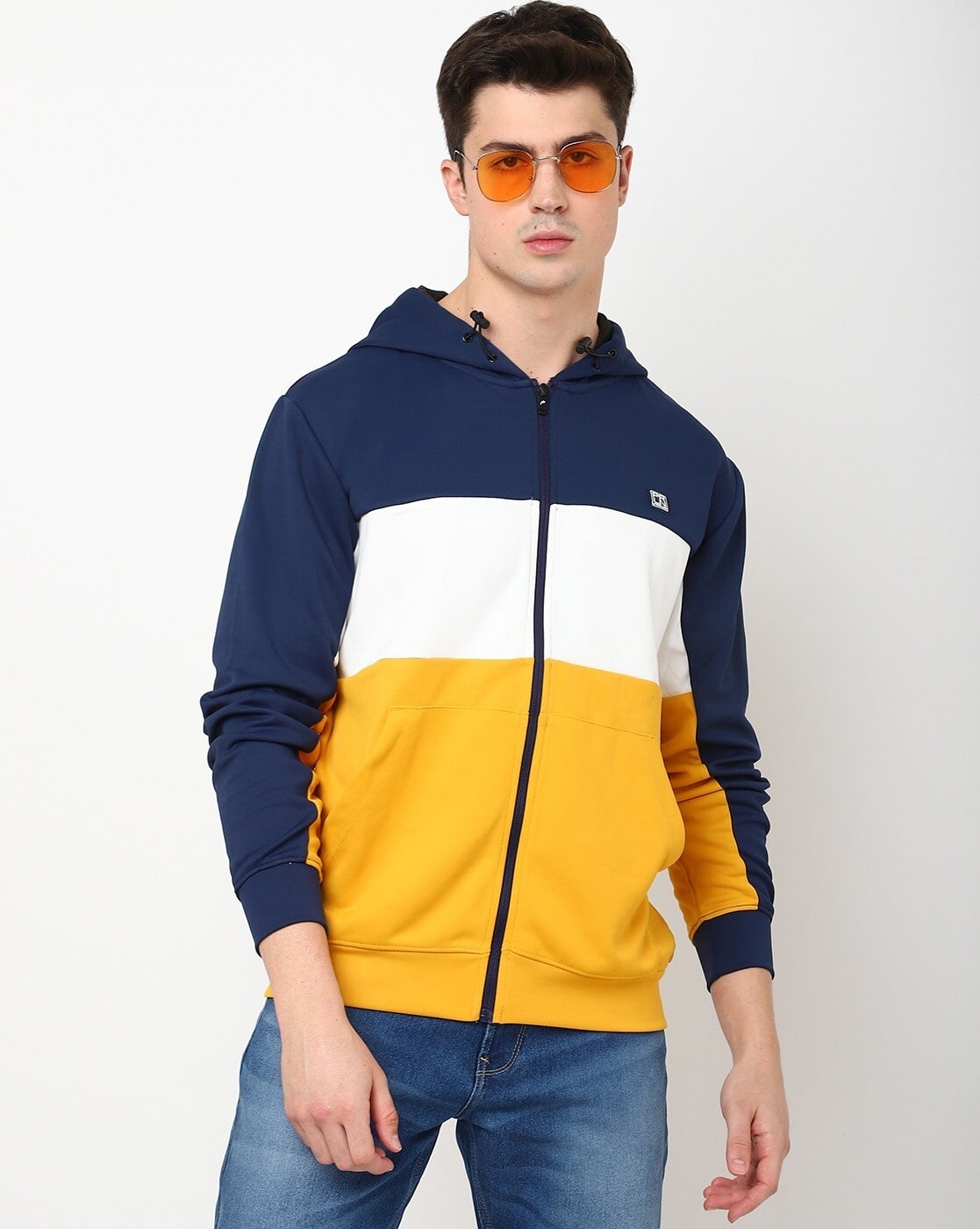 Buy Blue Yellow Sweatshirt Hoodies for Men by PROLINE Online