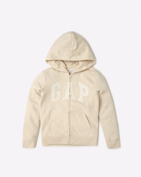 Zip-Front Hoodie with Split Kangaroo Pockets