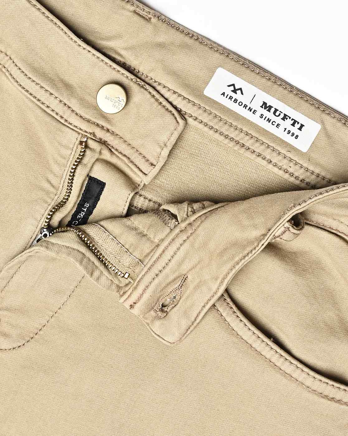Buy Mufti Khaki Slim Fit Casual Trousers - Trousers for Men 1168466 | Myntra