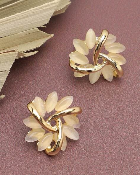 Children's White & Yellow Flower Stud Earrings in 14K Yellow Gold |  Helzberg Diamonds