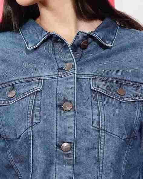 VERSACE Couture Denim Jackets for Women | FASHIOLA INDIA