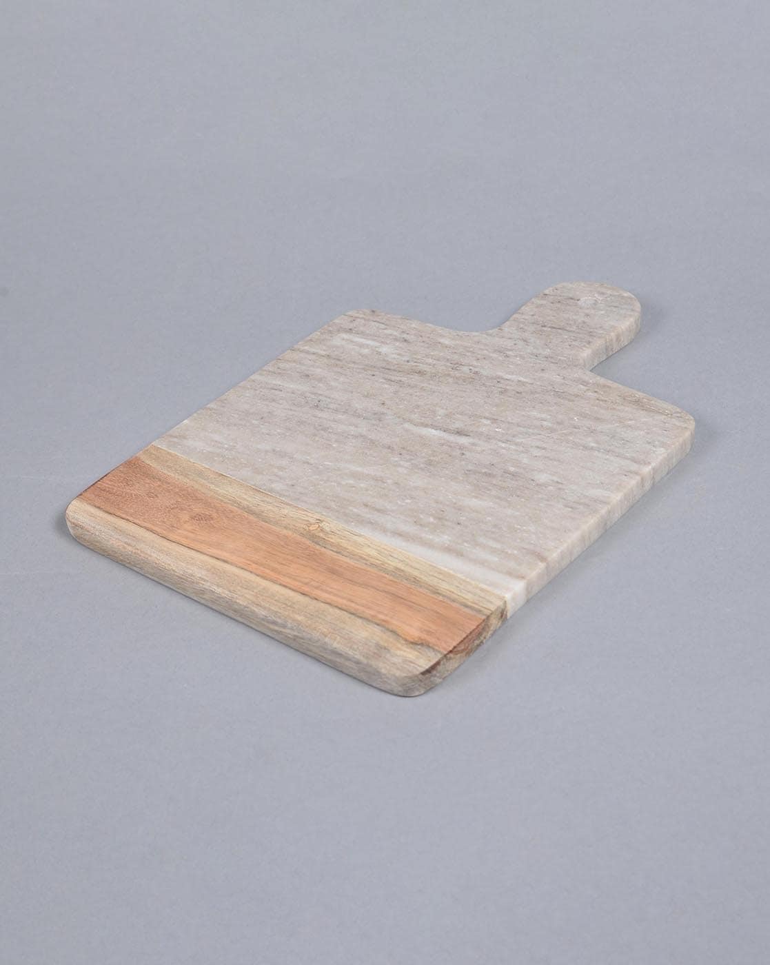 Marble and Wood Cutting Board With Handle Stone Chopping Board