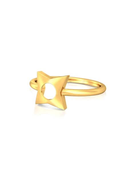 Yellow Gold Star of Goth Gold Ring