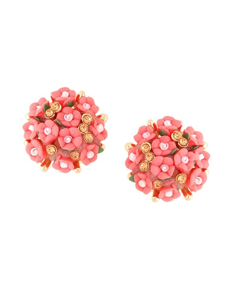 Amazon.com: Coral earrings; Pink peach stone; Living coral color; All  sterling silver; Elegant beaded small dangle drop earrings; Handmade in WA;  : Handmade Products