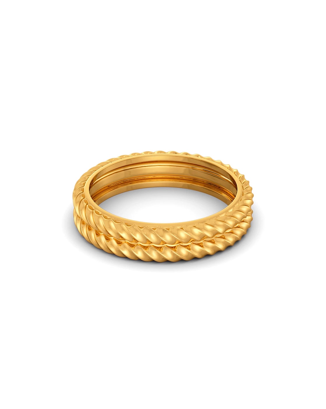 Ultra Thin Rope Stacking Ring in 21K Yellow Gold