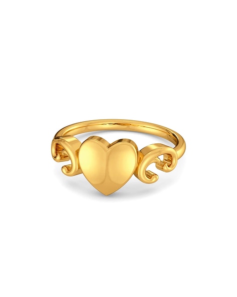 Golden Heart Ring | 14K Yellow Gold | Fine Jewelry | Design House | Waco, TX