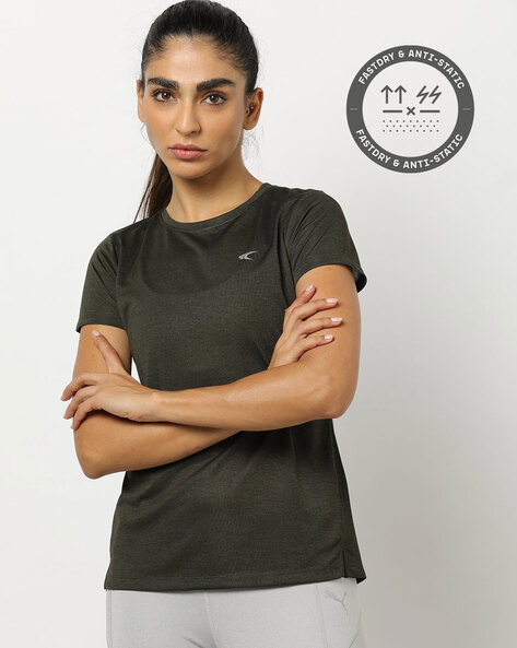 Buy Black Tshirts for Women by PERFORMAX Online