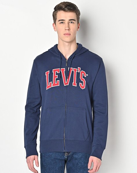 Levi's Denim Pullover Hoodie in Blue for Men