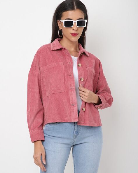 pink shacket womens