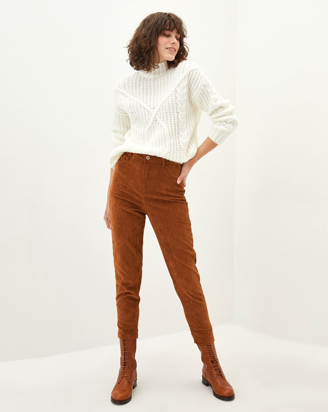 Brown Jerry cotton-corduroy trousers | Fortela | MATCHES UK