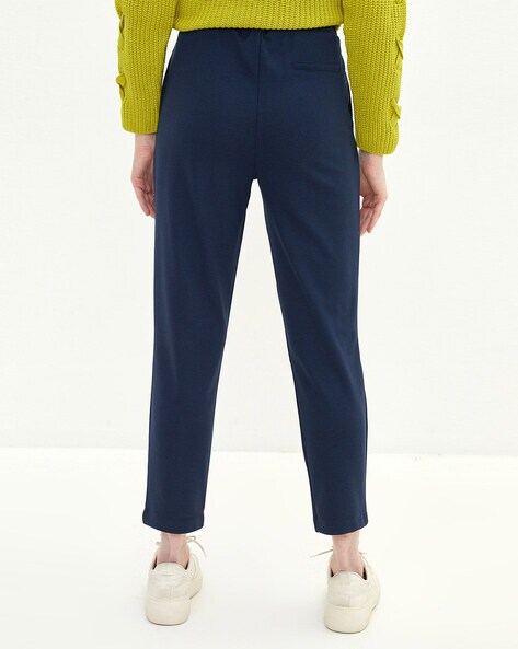 High-Rise Pleat-Front Trousers with Insert Pockets