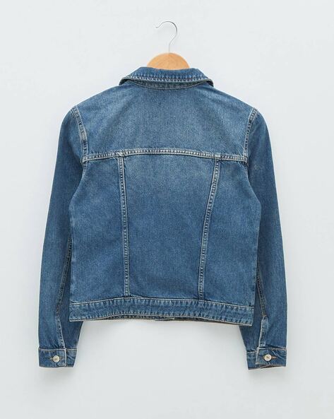 Girls Denim Jacket | The Children's Place - AZUREWASH