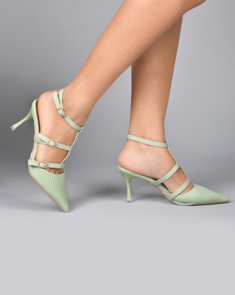 Jody's green neon high heels - KeeShoes