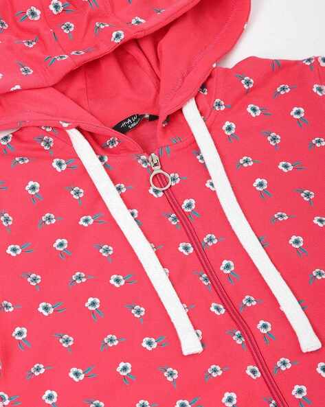  Xersion Girls Magenta Pink Love Zip Front Hoodie