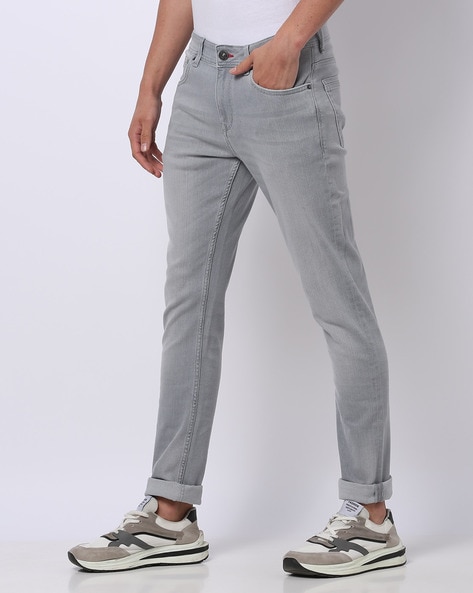 Buy Lee Cooper Men Blue Solid Joggers Jeans - Jeans for Men 8342375 | Myntra