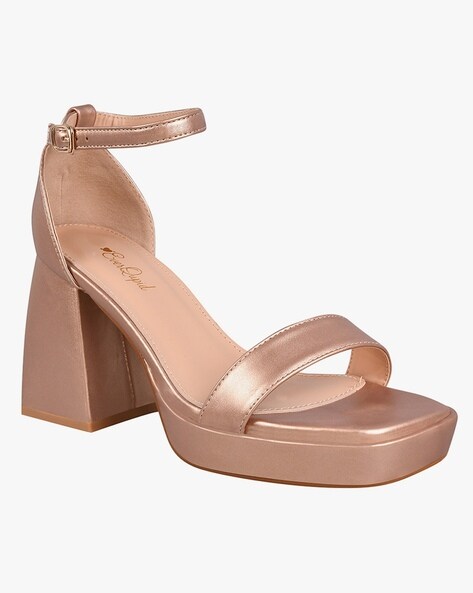 Rose gold chunky hot sale platform heels