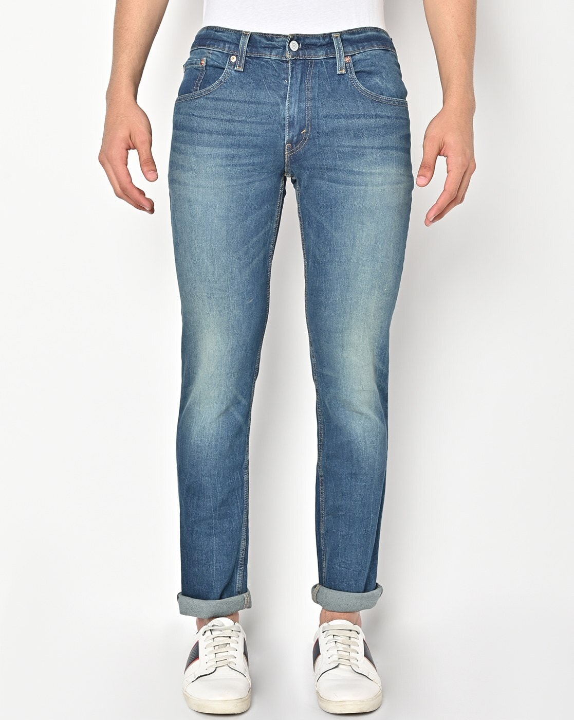 501 Levis Pants (Plain Dark Blue), Men's Fashion, Bottoms, Jeans on  Carousell