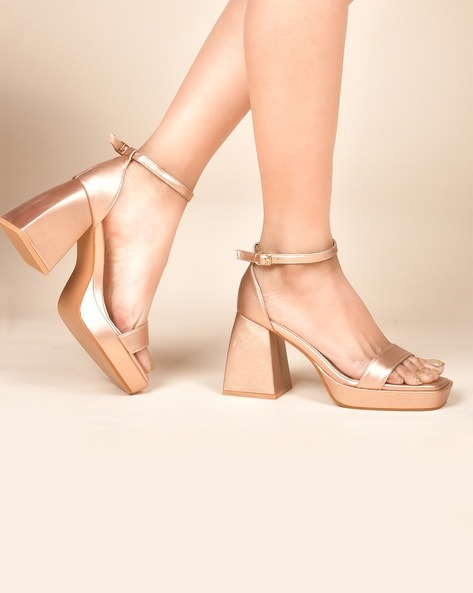 Rose Gold Metallic Patent Mirror open toe Strappy Stiletto High Heel Sandals  H17 | eBay